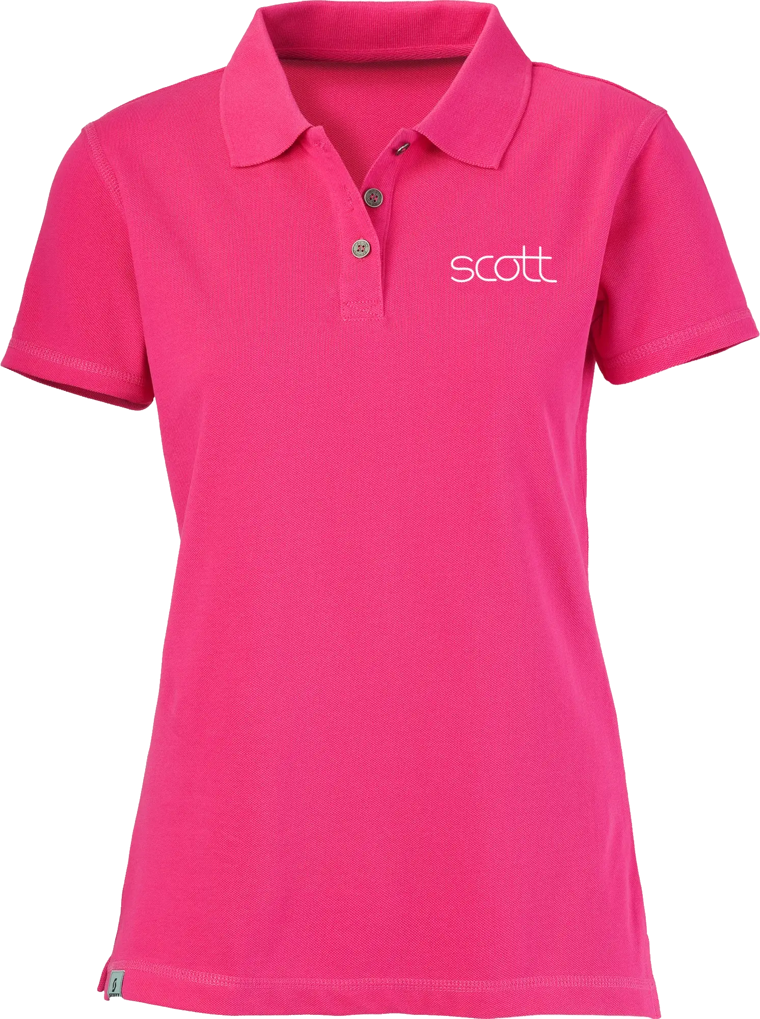 Pink Polo Shirt with Scott Logo