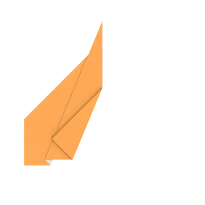 Orange Origami Bird Design