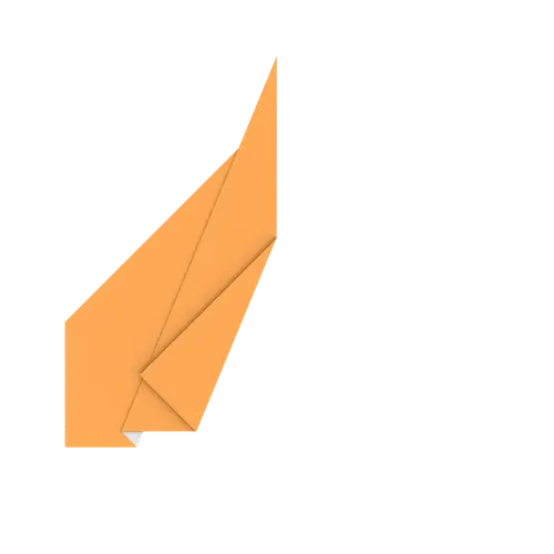 Orange Origami Bird Design
