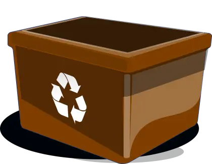 Brown Recycling Bin