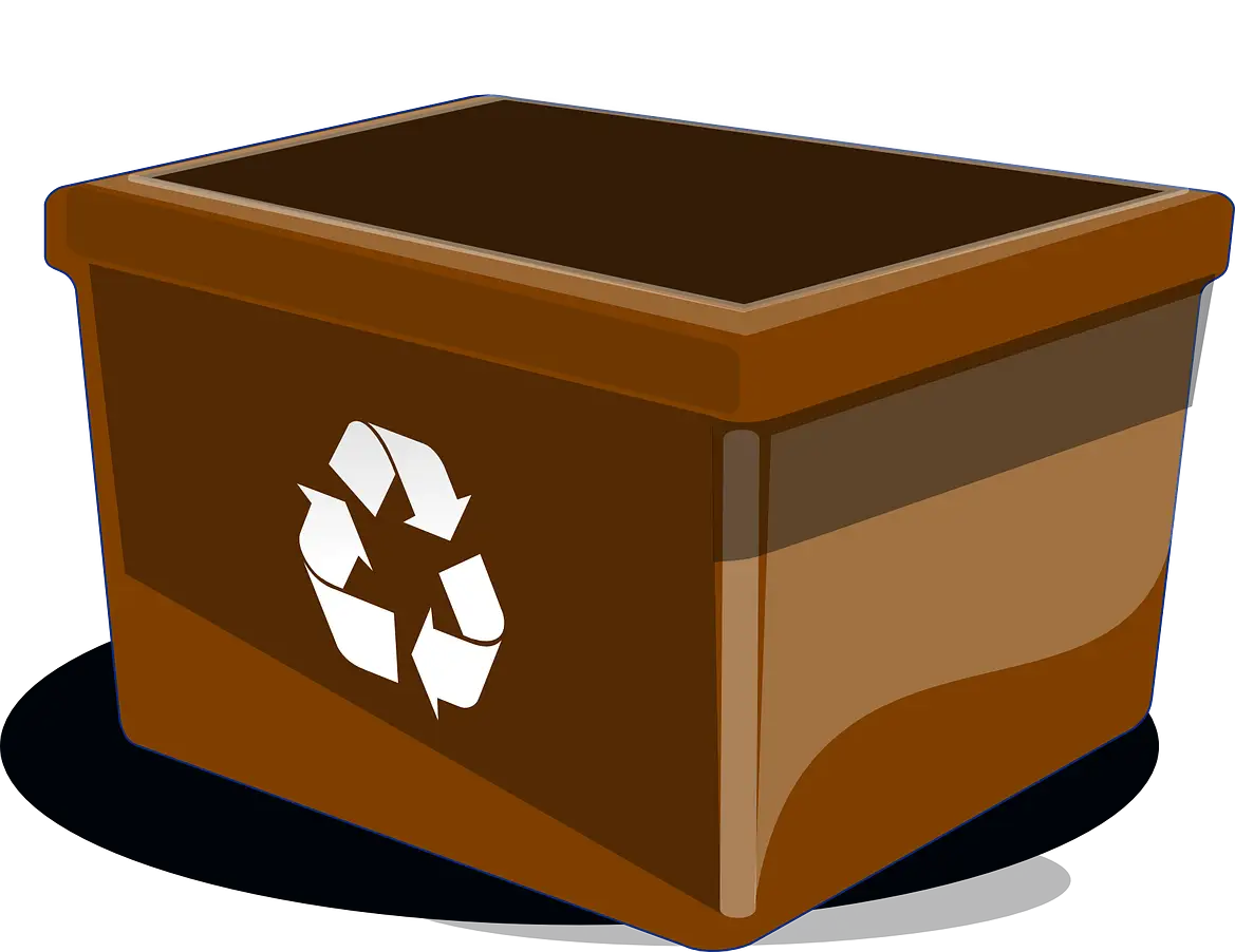 Brown Recycling Bin