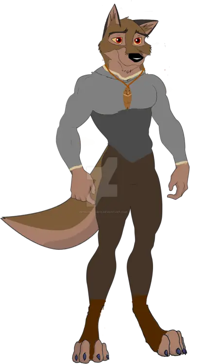 Anthropomorphic Wolf Character