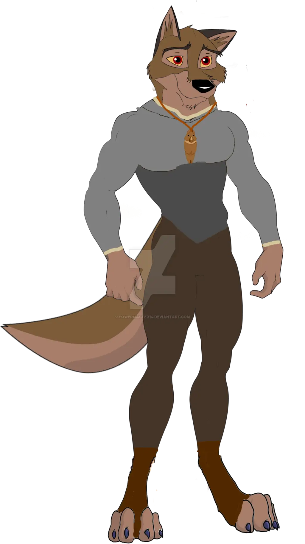 Anthropomorphic Wolf Character