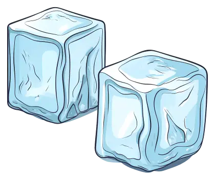 Blue Ice Cubes for Refreshing Beverages
