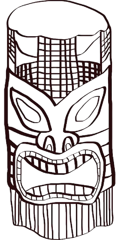 Tribal Totem Pole Design Artwork