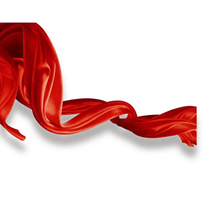 Twisted Red Ribbon Decoration