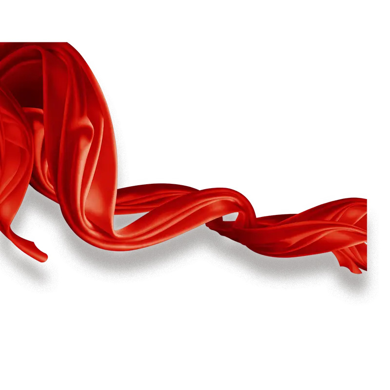 Twisted Red Ribbon Decoration