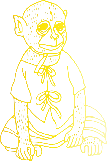 Yellow Monkey Drawing