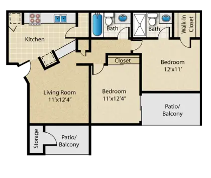 Floor Plan of Apartment with Room Dimensions