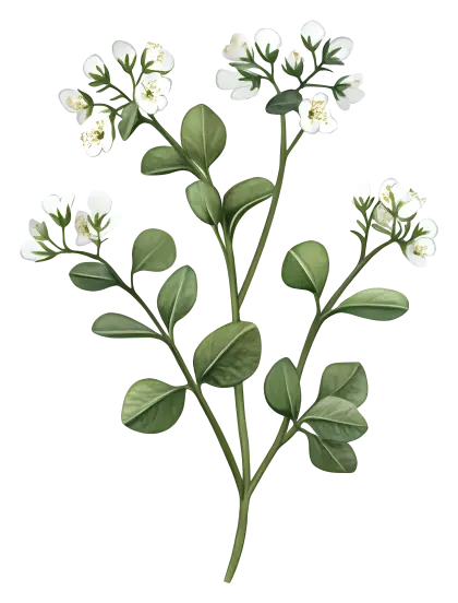 Flowering Green Plant with Blossoms