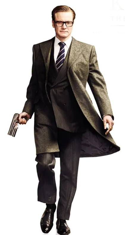 Man in Suit Holding a Gun