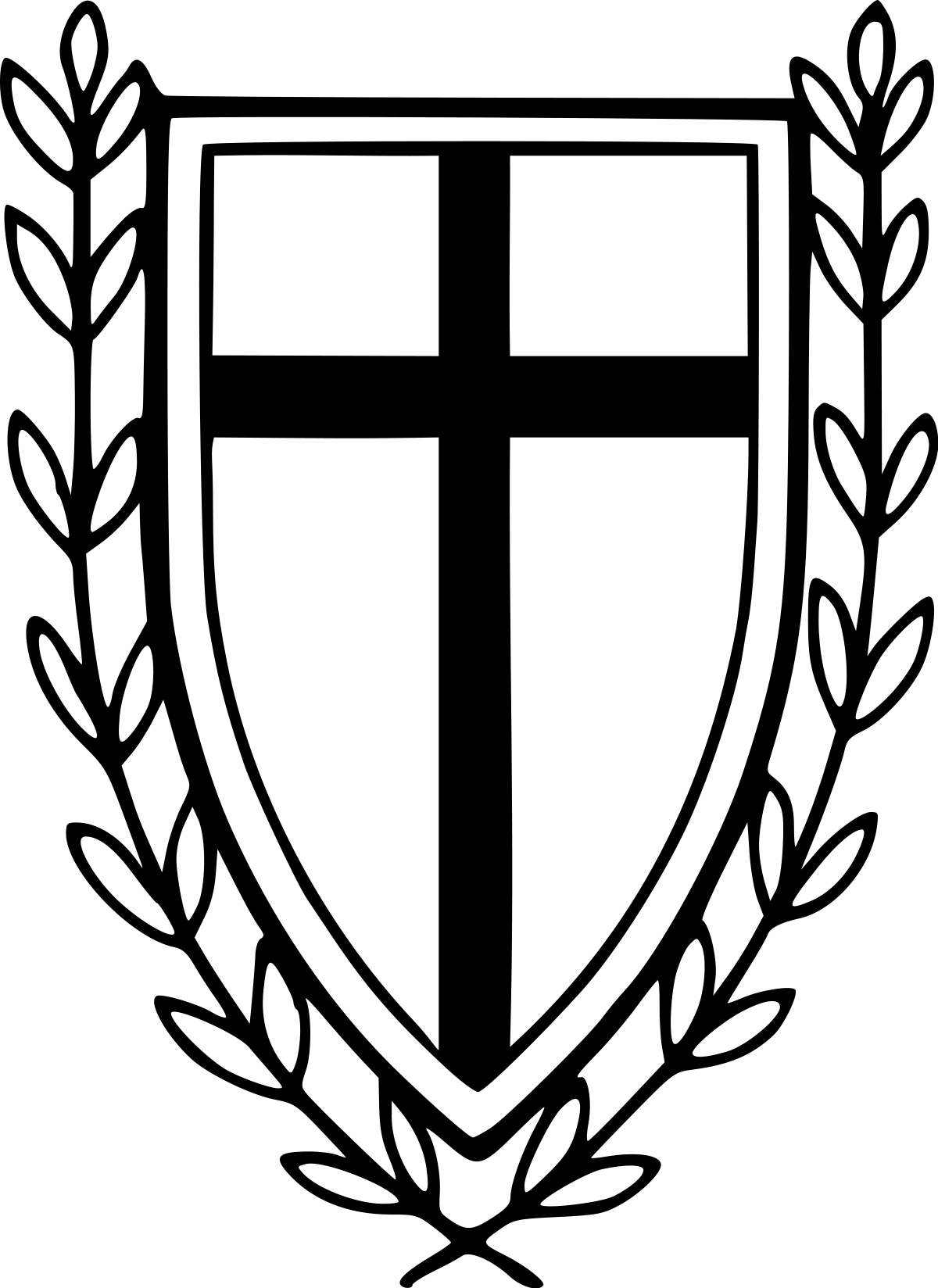 Shield with Cross Emblem Design