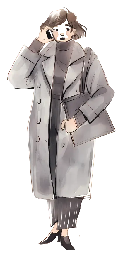 Chic Woman in Stylish Coat