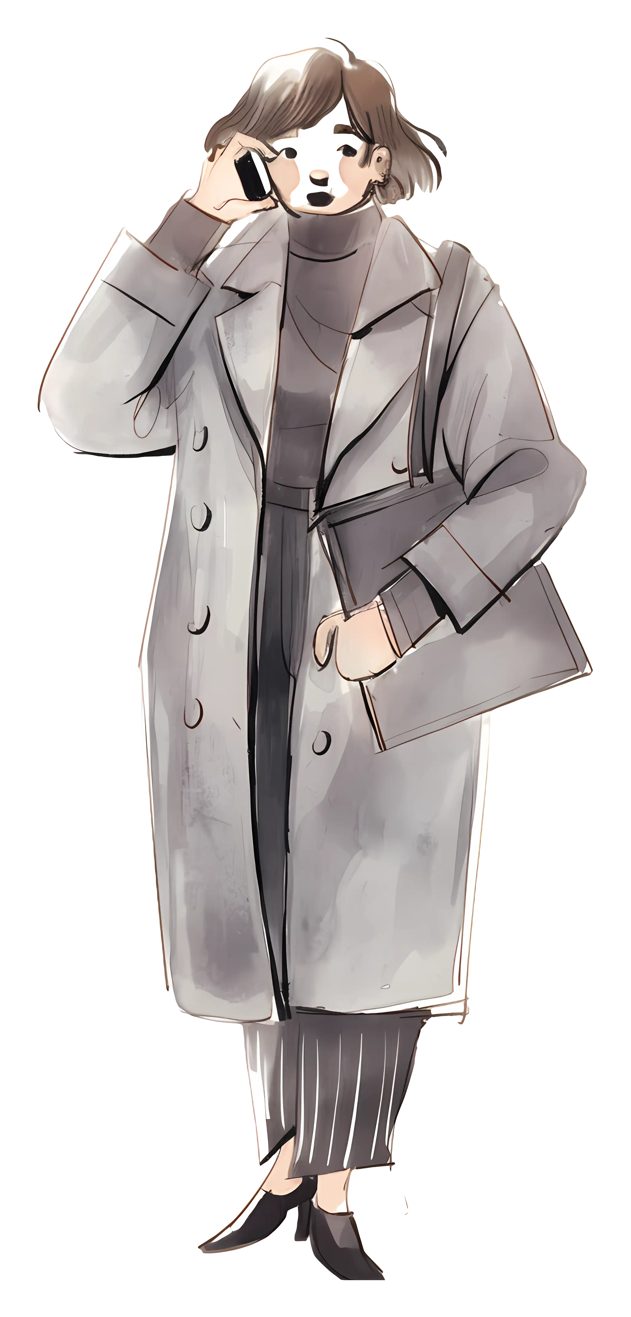 Chic Woman in Stylish Coat