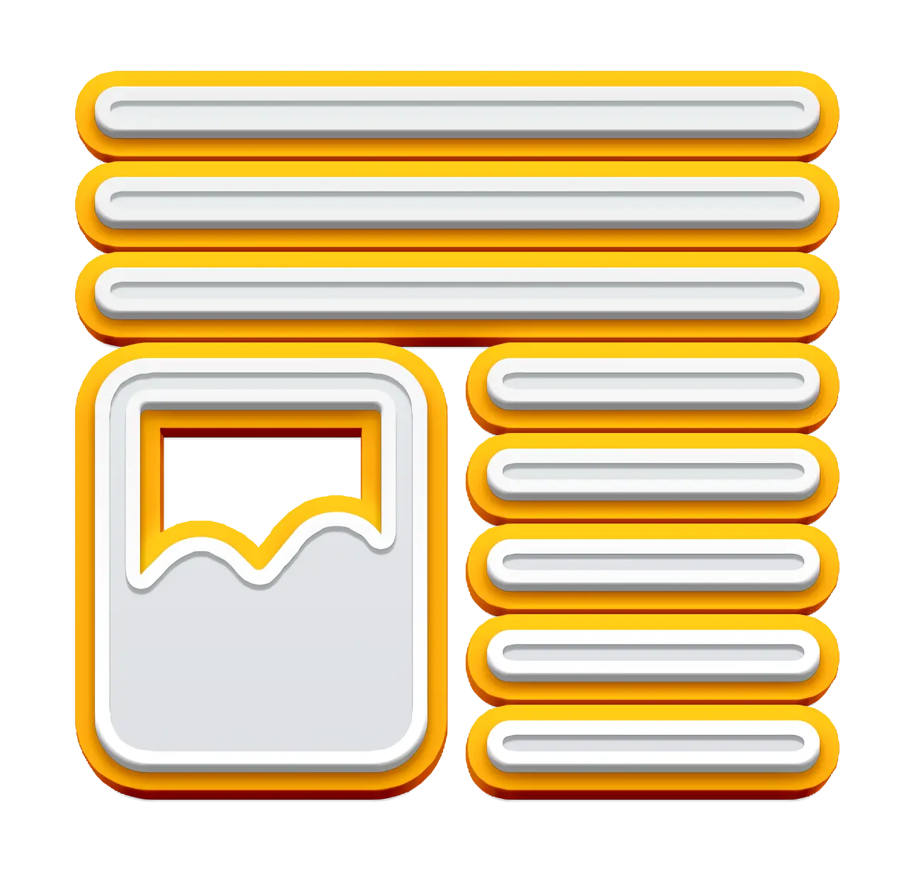 Yellow and White Graphic Blocks Layout