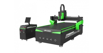 Industrial Green-Accented CNC Machine