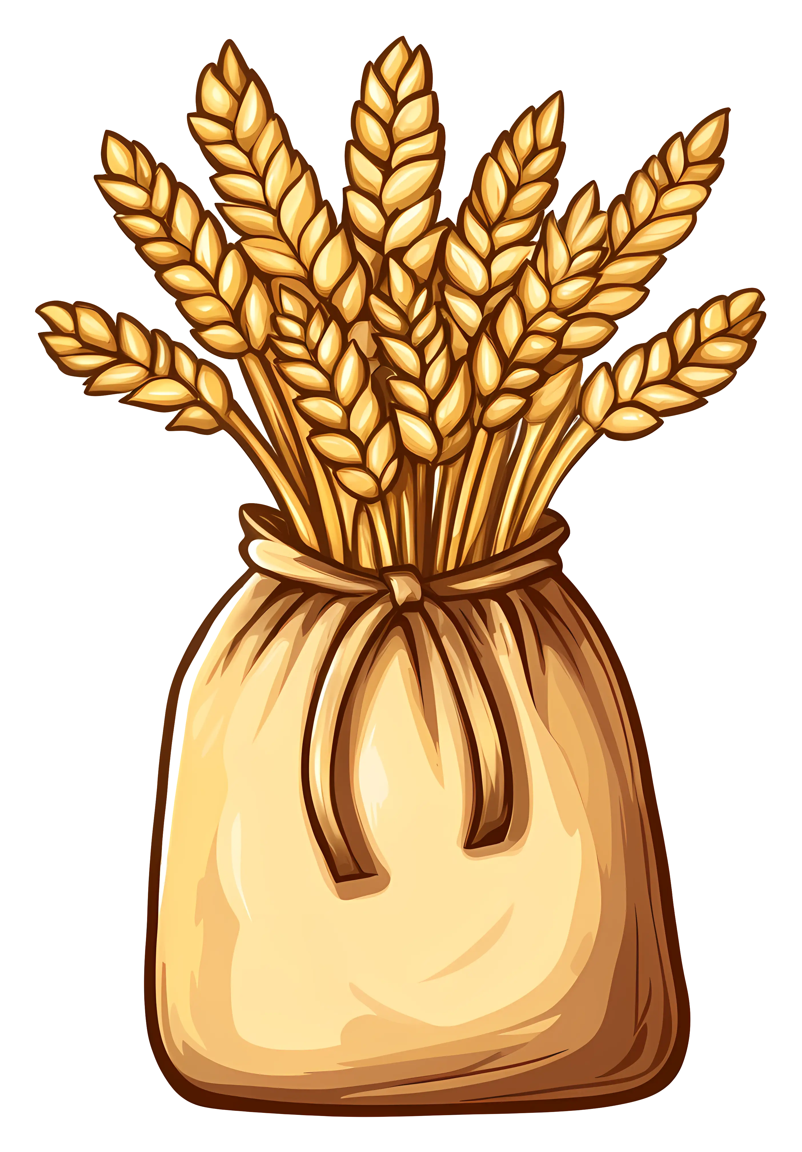 Bag of Wheat Illustration