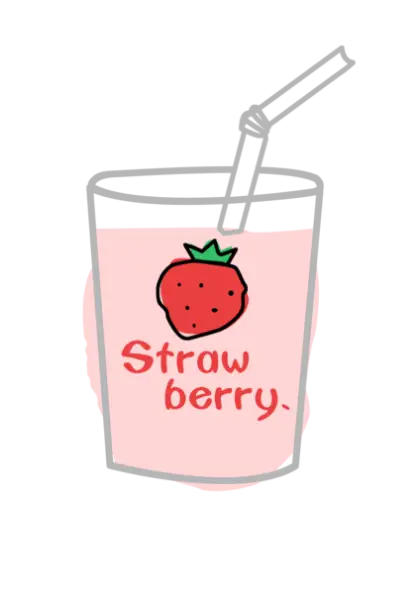 Strawberry Juice in a Glass