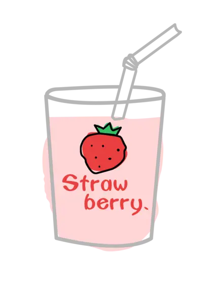 Strawberry Juice in a Glass