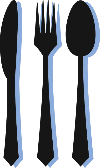Black Cutlery Set with Knife, Fork, and Spoon