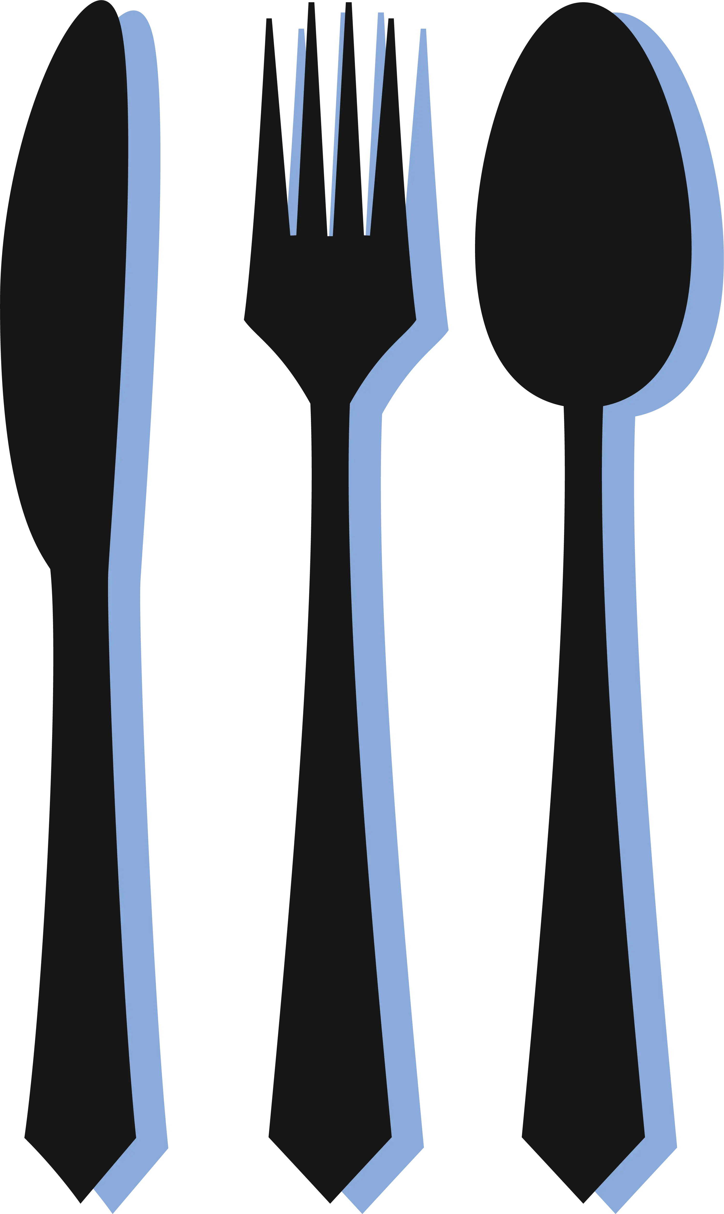 Black Cutlery Set with Knife, Fork, and Spoon