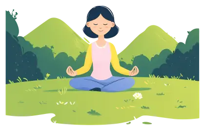 Woman Meditating in Nature