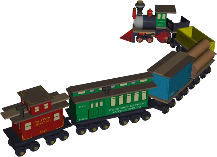 Colorful Toy Train on Track