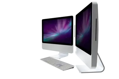 Modern Dual Desktop Computer Setup