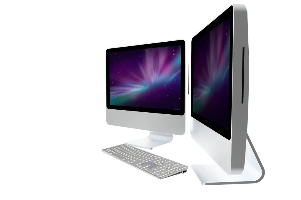 Modern Dual Desktop Computer Setup