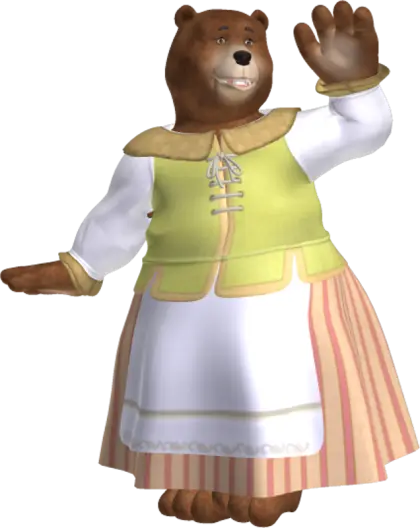 Cartoon Bear in Costume