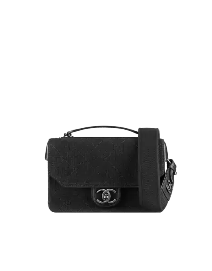 Stylish Black Handbag with Adjustable Strap