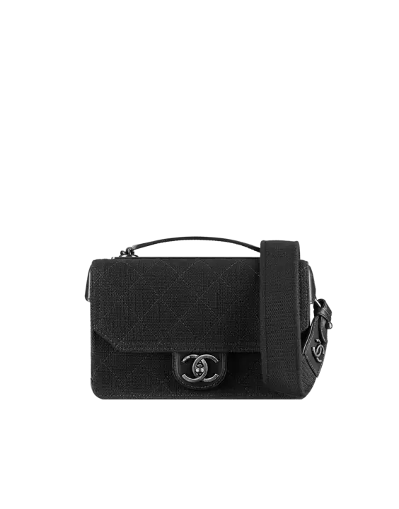 Stylish Black Handbag with Adjustable Strap