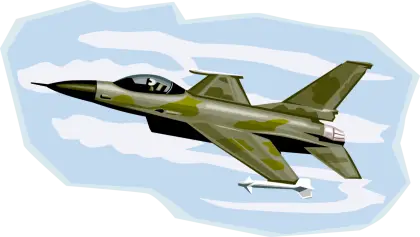 Green Camouflage Jet
