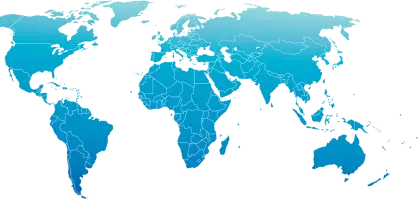 Blue World Map Illustration