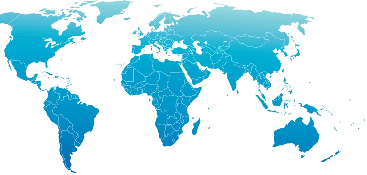 Blue World Map Illustration