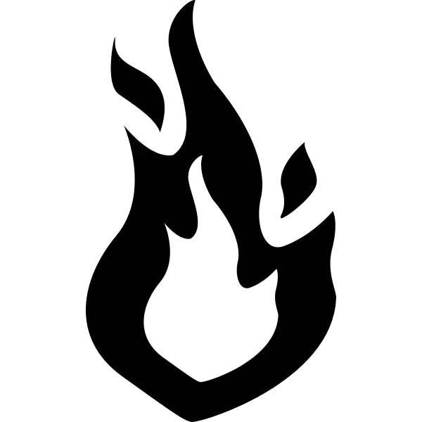 Flame Silhouette Icon