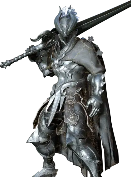 Armored Knight with Sword and Cape