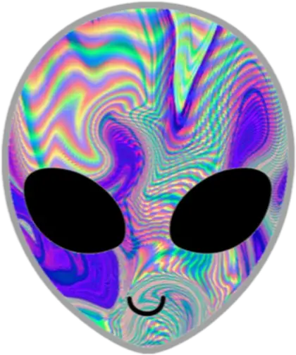 Colorful Alien Face