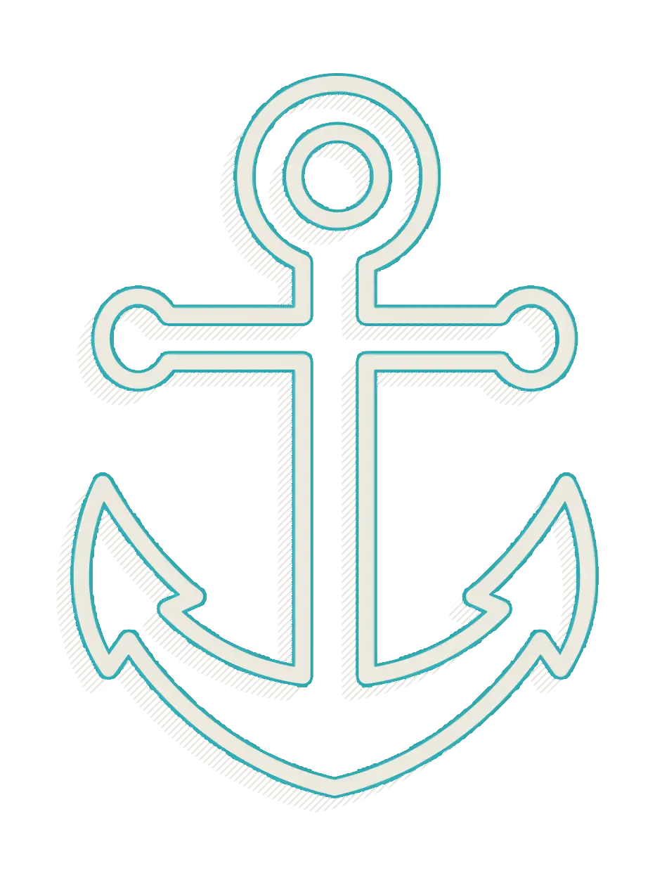 Blue Anchor Icon in Nautical Design