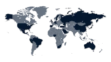 Dark Themed World Map Illustration