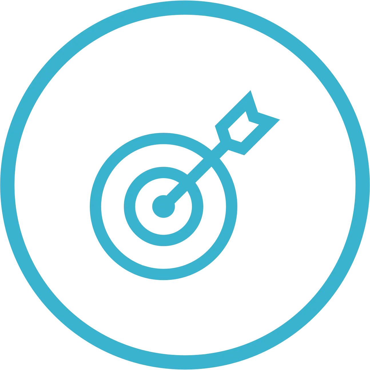 Blue Target with Arrow