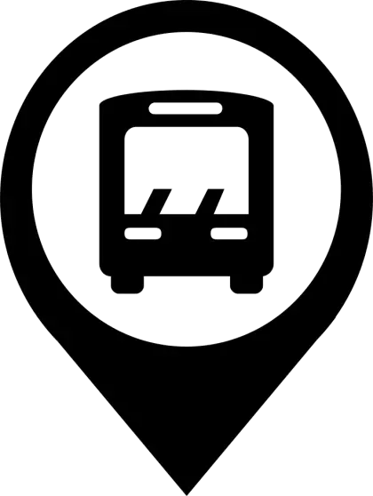 Bus Stop Location Icon in Marker Style