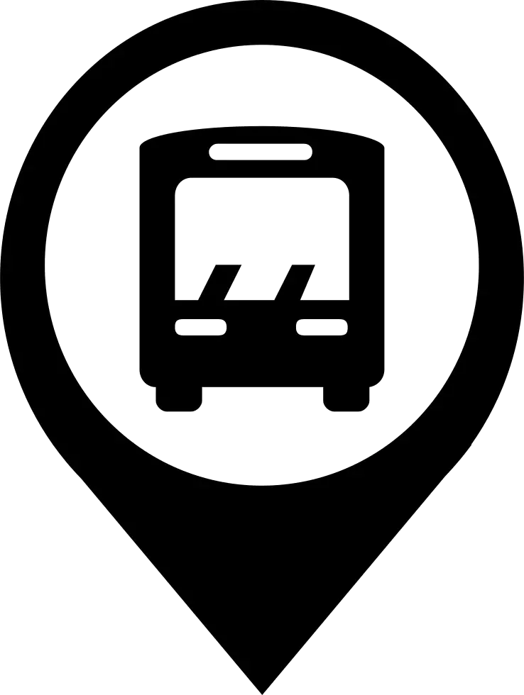 Bus Stop Location Icon in Marker Style