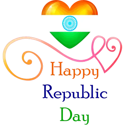 Happy Republic Day with Indian Flag