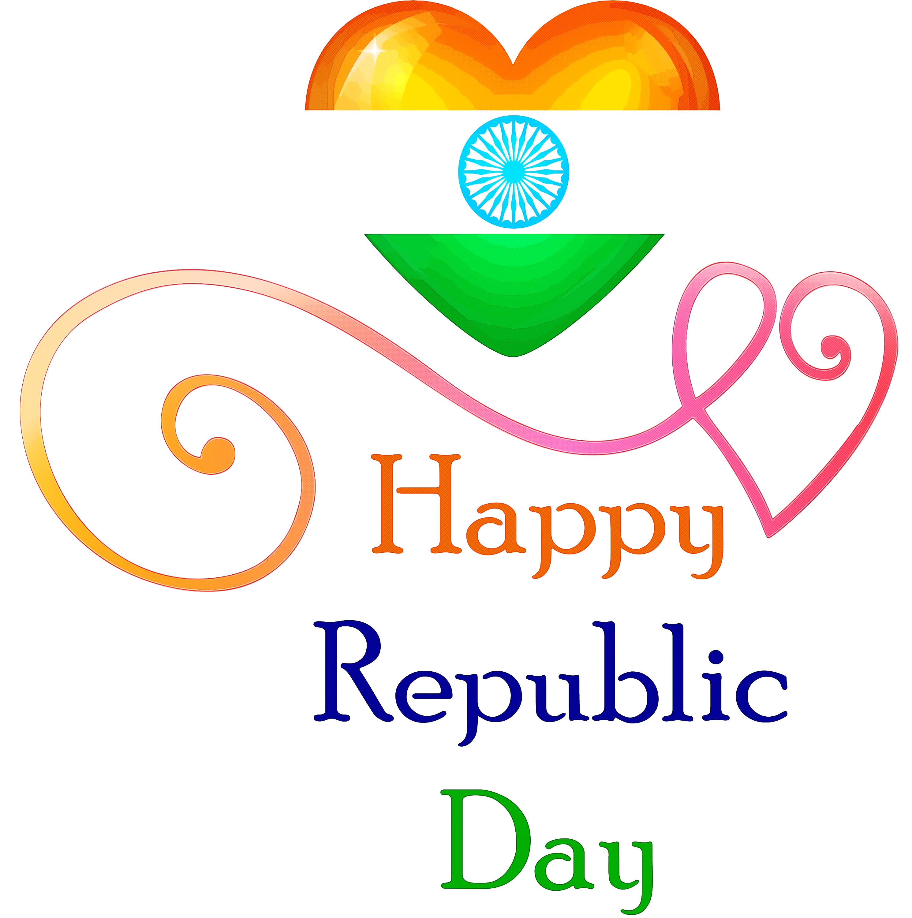Happy Republic Day with Indian Flag