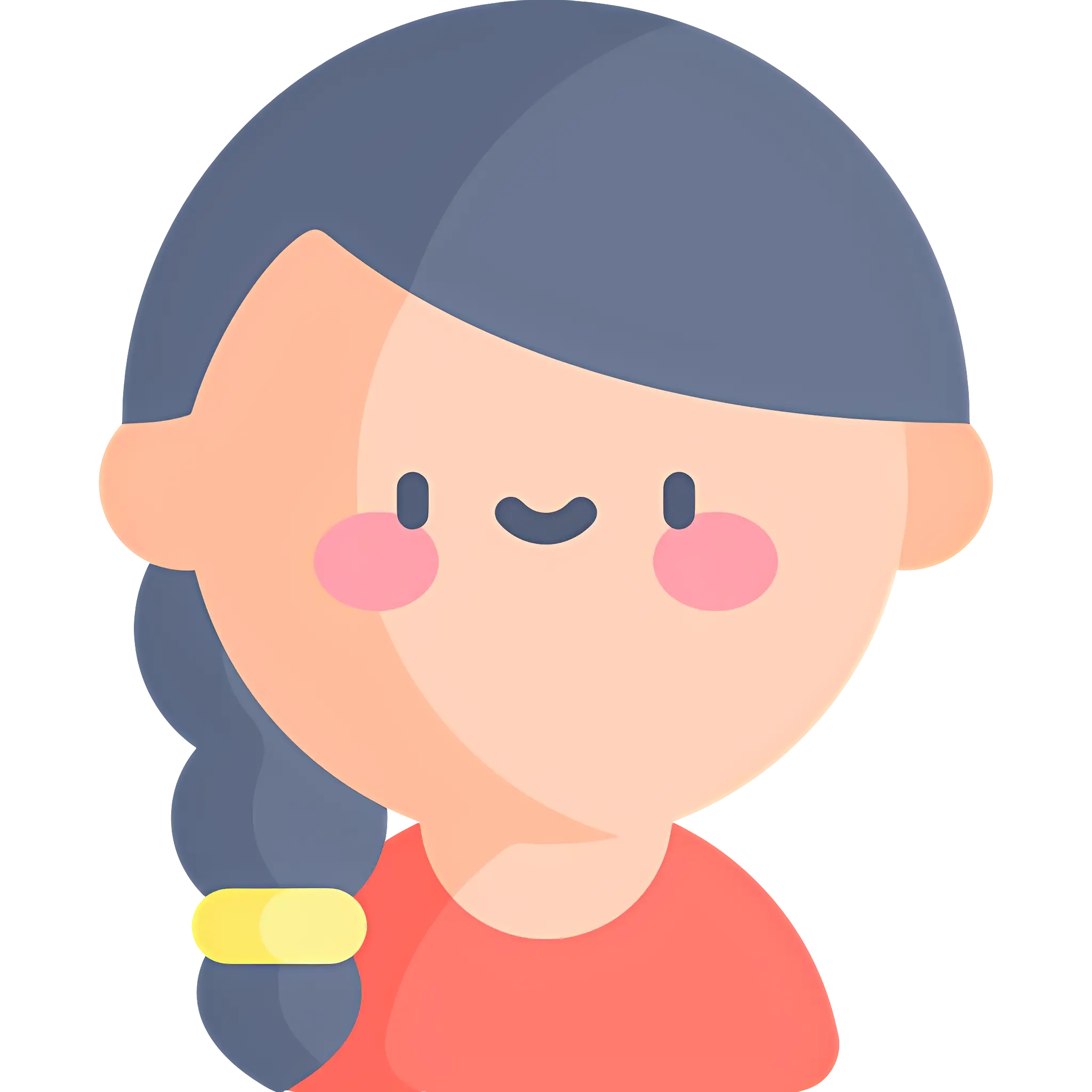 Girl with Braid and Smile