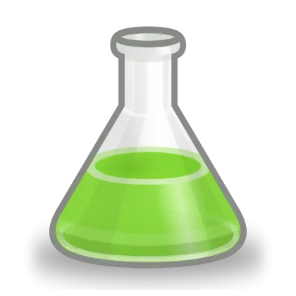 Green Liquid in Chemistry Laboratory Flask
