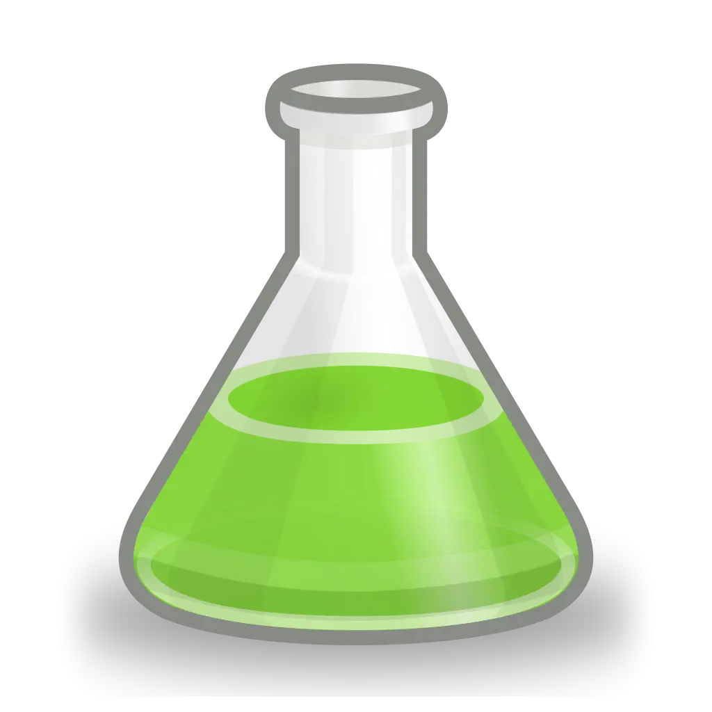 Green Liquid in Chemistry Laboratory Flask