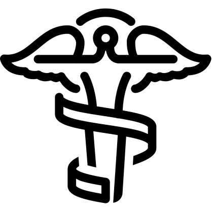 Black Medical Symbol for Healthcare