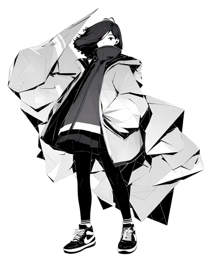 Monochrome Stylish Girl